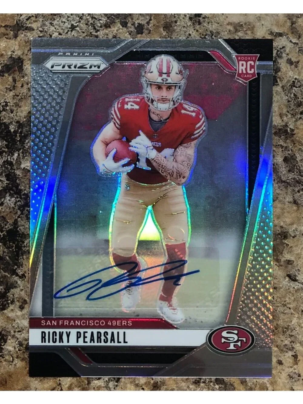 2024 Panini Prizm Ricky Pearsall Auto Autograph RC Silver Rookie #383 49ers